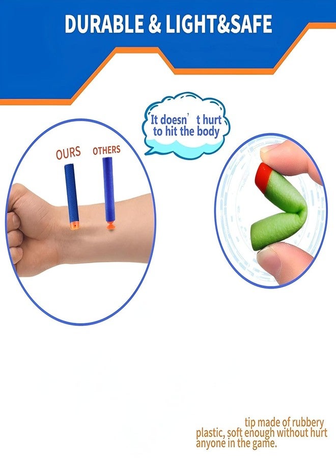 CLAPONE Hollow Out Soft Foam Refill Darts for N-Strike Elite Series Blasters Soft Foam Refill Darts for Nerf N-Strike Elite Blasters Hollow Safe & Durable Darts Premium Bullets (Multicolour, 100 pcs) - Image 5